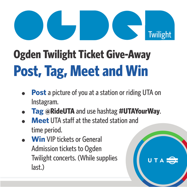 UTA's Ogden Twilight Ticket Giveaway