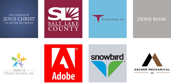 Logos of companies that use vanpool